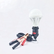 LEMAX DC12V E27 9W LED BULB C/W 3 METERS CABLE AND BATTERY CLIPS