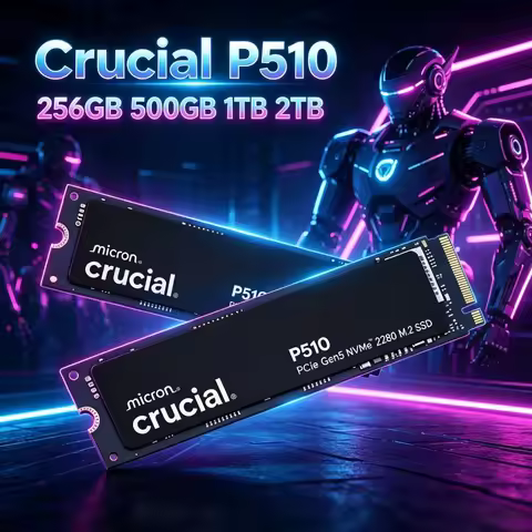 Large Capacity 1TB Crucial P510 PCIe5.0 NVMe M.2 2280 SSD 11000MB/s Read 9500MB/s Write New Upgrade 