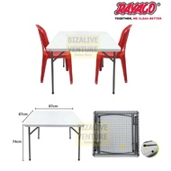 Adjustable Table | Plastic Folding Table (3Ft x 3Ft) Solid Table | Hawker Table | Studying Table | Meja Kaki Lipat