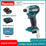 [Brand factory direct sales] Genuine MAKITA Rechargeable Screwdriver Electric Screwdriver DTD172Z Brushless Impact Drill Electric Drill Pistol Drill Comes with tool case and 6.0Ah battery