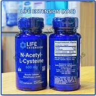 （全新現貨）美國 Life Extension N-乙醯-L-半胱氨酸(NAC)  N-Acetyl-L-Cysteine 標準劑量 60粒 支持支氣管 呼吸健康 維持健康谷胱甘肽水平 強大抗氧化劑 