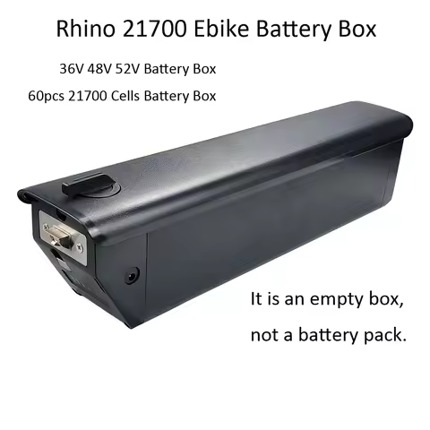 Reention Rhino 21700 Intube Battery Box 36V 48V 52V Empty Battery Case with 60pcs Cell Holder