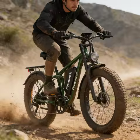 5000W Dual Motor Electric Bike For Adult 45MPH 52V/25Ah 26" Full Suspension