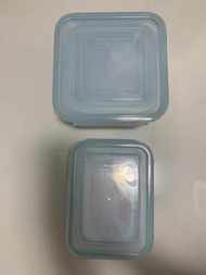 全新! 6個 Glasslock玻璃保鲜盒 玻璃食物盒 微波爐食物盒 焗爐食物盒