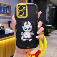 OPPO A57 2022 A77 2022 A57s A57e A77s Case Lovely Dragon With Lanyard