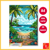 Beach Colouring Book For Adults 2 - (A4 | 30 Images | 100gsm)|ROYCE PUBLISHING