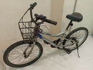 雜交款式車架山地單車Asia Sport Cycle Mountain Bike, Crossbreed style,24吋18速轉波, 單車籃bike basket, 18speeds