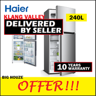 [KLANG VALLEY EXPRESS DELIVERY] Haier HRF-238H 240L Twin Door Refrigerator Energy Saving 2 Door Top Mount Freezer Fridge Peti Sejuk