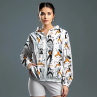 LSC97 women's parachute sports jacket "yoga gym" white