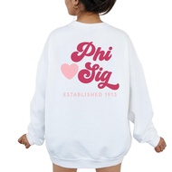 Kite and Crest Heart Haven Sorority Crewneck Sweatshirt, Big Little Gift, Initiation Gift, Long Slee