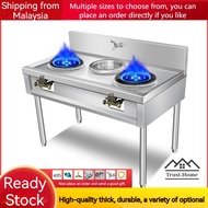 【Ready Stock】Stainless Steel High Pressure 2 Burner Kwali Range / Dapur Gas 2 Tungku Stove/Stainless Steel Fire Stove