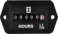 DC6V-80V Mechanical Hour Meter Hourmeter for Gasoline Diesel Engine Generator Boat Motorcross Motor 