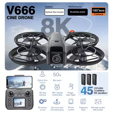 For Xiaomi V666 MINI Drone Professional WIFI 5G Drone Obstacle Avoidance Brushless Altitude Headless