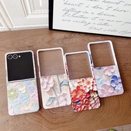 New Summer Fresh Aesthetic Classic Oil Painting Flowers Phone Case for Samsung Galaxy Z Flip 7 Flip7