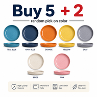 22Cm Wheat Straw Plate Plastic Plate Pinggan Plastik Microwave Safe Set Pinggan Plastik/Dinner Round