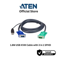 ATEN 2L-5202U 1.8M USB KVM Cable with 3 in 1 SPHD 2L-5202U