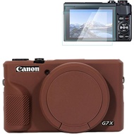 Rieibi Silicone Case for Canon G7X Mark III Case, G7X Mark III Accessories with 2 pcs sreen Protecto