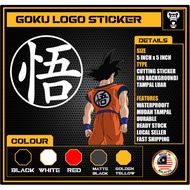 DRAGON BALL STICKER, GOKU STICKER, GOKU LOGO. STICKER KERETA. STICKER MOTOR