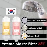 [Suitable for any shower head] Aroma Therapy Vitamin C VITAMON fragrance Shower Filter (Lemon 1ea + Peach 1ea ) Set Made in Korea