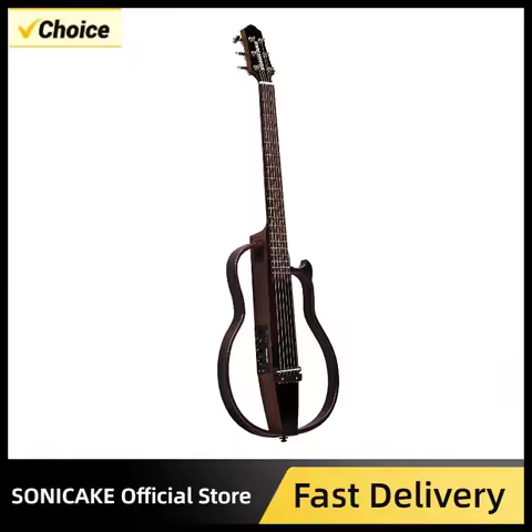 SONICAKE QGT-01 Silent Acoustic Electric Guitar Travel Portable Wooden Guitar Advanced digital Pre-a