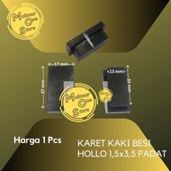Karet Hollow 1,5x3,5 Padat Kaki Kursi Meja Besi Holo Solid (15x35mm)