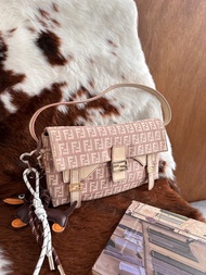 中古包 Fendi mini 乾燥玫瑰粉法棍