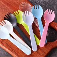 Disposable Spoon Cake Fork Spoon Plastic Disposable Spoon Fork Cake Spoon Fruit Fork Dessert Spoon F