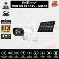 (🔥READYSTOCK🔥) WIFI SOLAR OUTDOOR CCTV 2K - DH003 (SRIHOME)