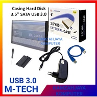 External Hard Drive Case 3.5" SATA USB 2.0 HDD Case HDD Enclosure M-TECH Case SIZE 3.5 INCH 2.0