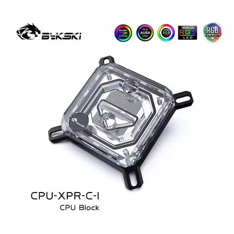 Bykski CPU Block Use for INTEL LGA115X 1200 1700 2011 /AMD Ryzen 3/5/7 X470 X570 Water Cooler Radiat