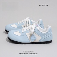 Warrior | รองเท้าผ้าใบผู้หญิง Warrior ฤดูใบไม้ร่วง 2025 รองเท้าผ้าใบแบบใหม่ ทรงพื้นแบน ทรงฟูฟู รองเท