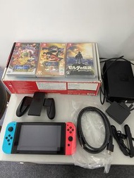 Nintendo Switch 主機 +薩爾達傳說 曠野之息+寵物小精靈 拳DX+海賊無雙3