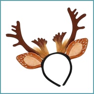 Reindeer Ears Headband Realistic Antlers Cute Christmas Headband Animal Ears Headband for Cosplay De