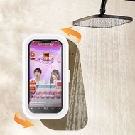 洗澡 防水 手機架 防霧 浴室沖涼看手機 免打孔掛牆 Waterproof Shower Phone Holder, 360° Rotation Touchable Shower Phone Case