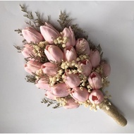 Bunga tangan pengantin pink Tulip