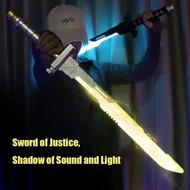 Cyberpunk 71cm Light Toy Sword of Justice Manual Assembly 7 Colors Cospaly Peripheral ABS Model Toys
