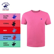 Beverly Hills Polo Club Men’s T-Shirt in Slate Pink, Coral, Red, Powder Blue and Mint Green 23DON375