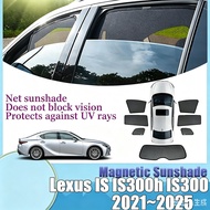 [High Quality] For Lexus IS IS300h IS300 2021-2025 Accessories Magnetic Mesh Sunshades Sun Protectio