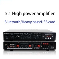 5.1 Channel Heavy Bass Reverb High Power Stage Home Theater Bluetooth Radio Outdoor Power Amplifier For Home Theater Speakers