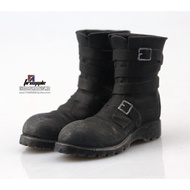 Popular1/6 Soldier VF003 Black mid-calf boots  New WWII boots Hollow Tanker combat boots 0B0H