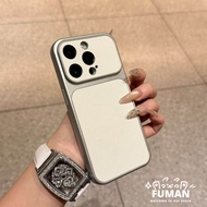 Simple White PU Leather Phone Case For Vivo iQOO Z11 Z11X Z10 Z10X Z10R Z9X Z9 Turbo Plus Z7 Z7i Z6 