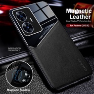 Realmi C55 Case Magnetic Holder Leather Phone Cover For RealmeC55 Realme C55 C 55 5G RMX3710 6.72" T