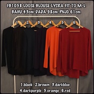 Fb1058 blouse Lycra / baju borong murah