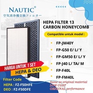 HEPA & DEO FILTER FOR REPLACE FZ F50HFE F50DFE FP J40Y J50Y
