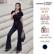 Women's flared jeans, long-legged hacked flared jeans