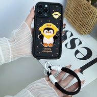 HP New Penguin Embroidery Texture Case Infinix Hot 50 Pro Plus Hot 50I 40I Smart 9 8 Itel P55 4G A70