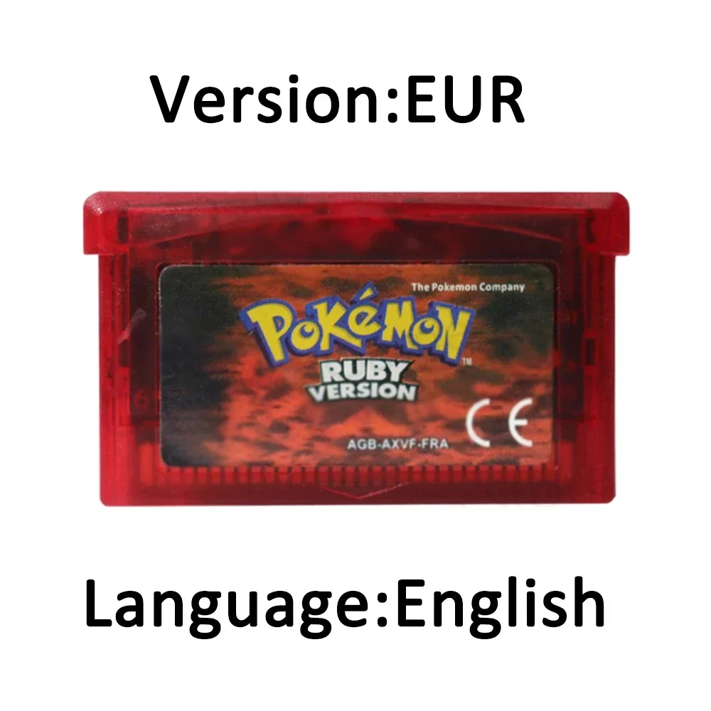 Bandai | GBA Game Pokemon Series 32 Bit Video Game Cartridge Console Card Pokemon EMERALD FIRERED LE