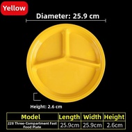 Segmented Fast Food Plates Mimic Porcelain School Cafeteria Commercial Use