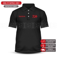 T Shirt Polo Collar Daiwa Fishing T-Shirt Microfiber Dri-Fit Dry Fit Fashion Sports Unisex