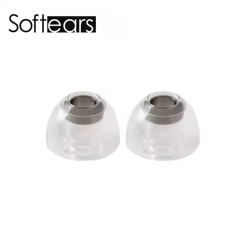 Softears UT Titanium Alloy Tube Liquid Silicone Eartips for 4.6mm-7mm Nozzle In-Ear HiFi Earphones S